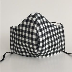 Black & White Checkered Face Mask